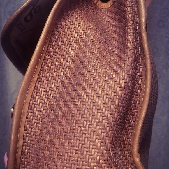 RARE Patricia Nash Giulietta Tan Leather Tote Woven Satchel. Made In ITALY - Picture 10 of 16